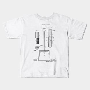 Tool Handle Vintage Patent Hand Drawing Kids T-Shirt